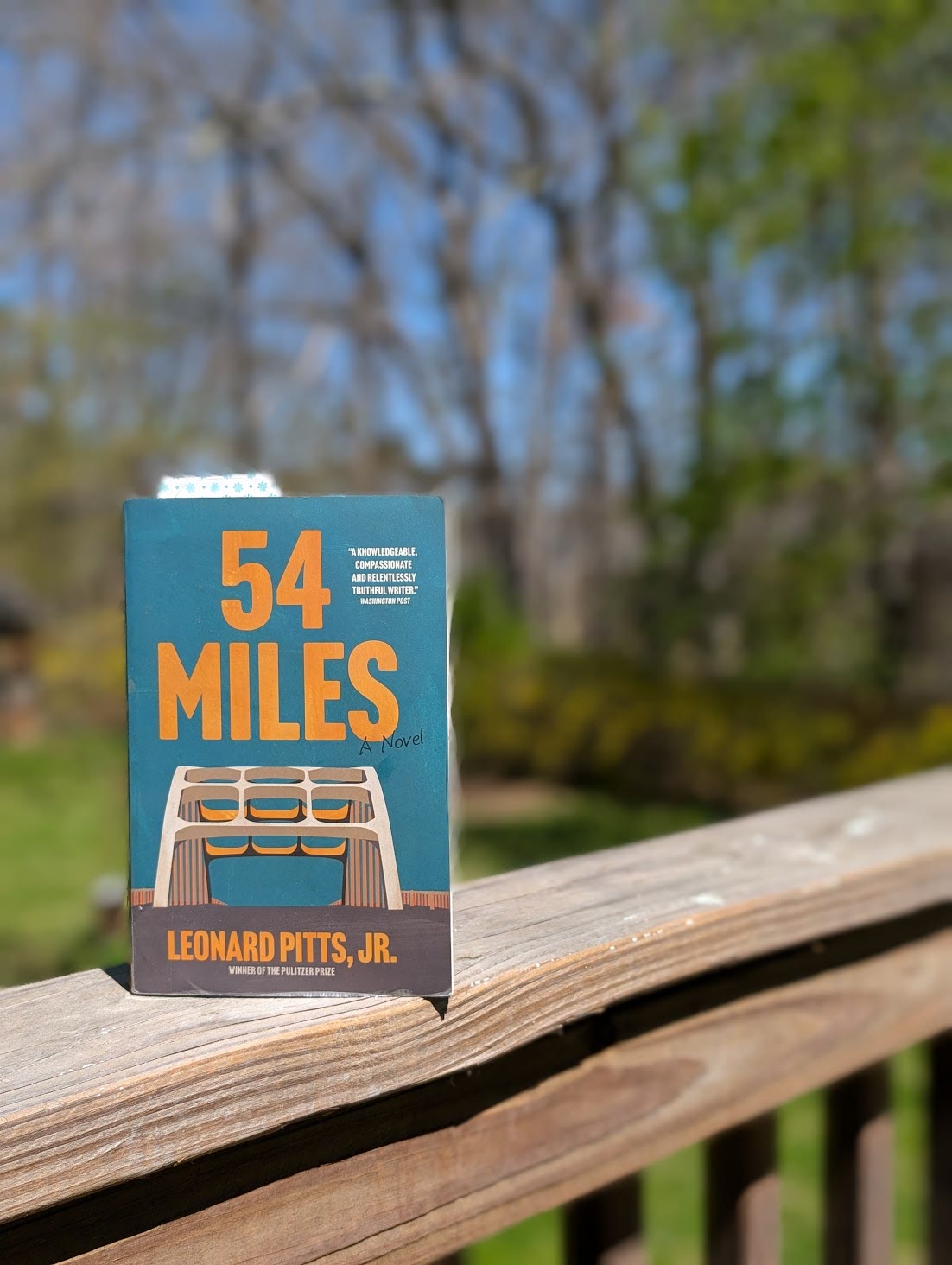 54 Miles by Leonard Pitts Jr. book cover — photographed by Toni Rocchetti, copy editor